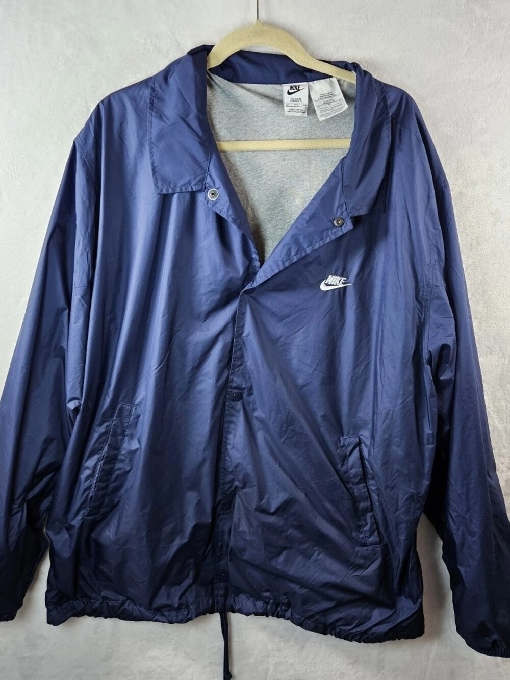 Nike Windbreaker Coach Jacket Navy Blue Men's Size XXL